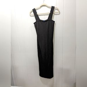 Women's fitted long knit jumper dress by Old Navy. Black, size M